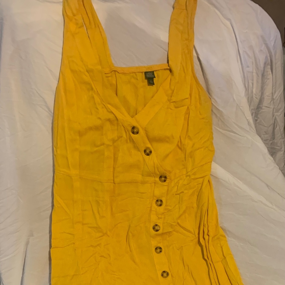 Yellow boho dress
